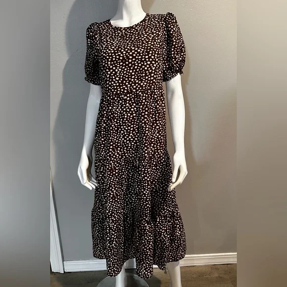 knee length dresses for ladies Mel Bold Pattern & Multicolor Midi Dress-FINAL Sale Plum / L main image 1
